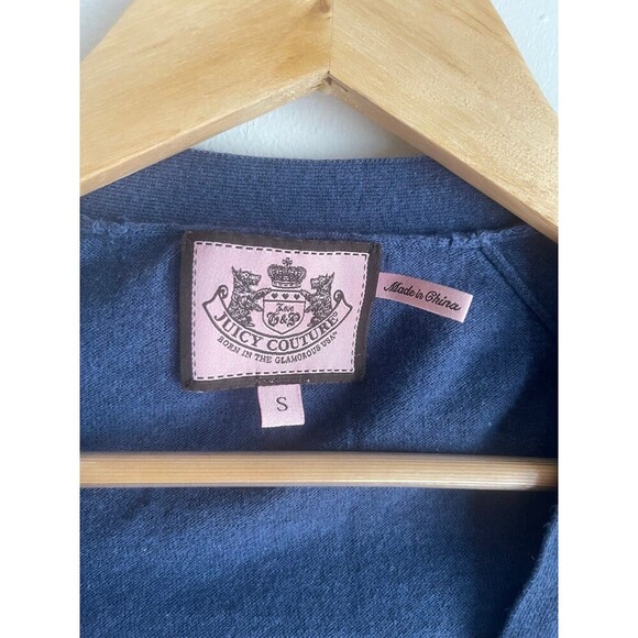 Navy Juicy Couture Button Up Cardigan Small - Picture 3 of 9